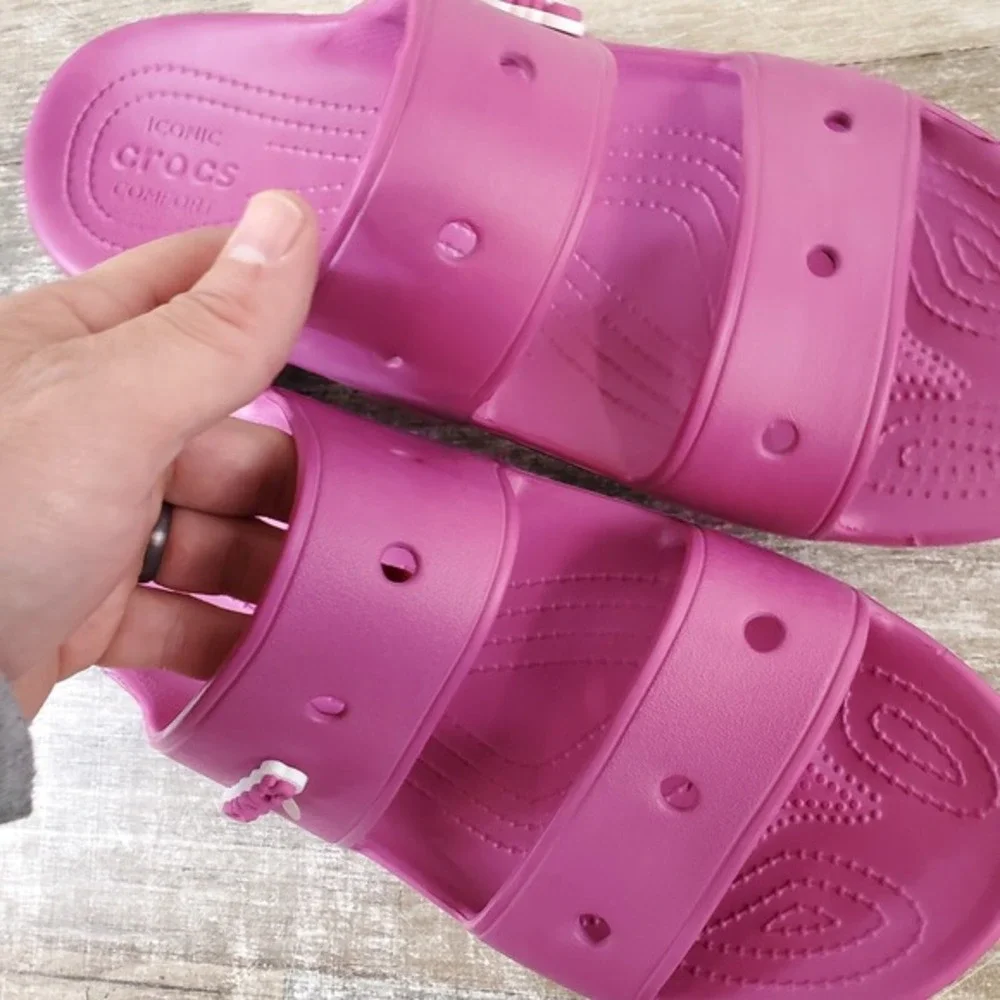 Crocs Slide Sandals Mens Sz 12 Slip On Shoes Waterproof Sandals‎